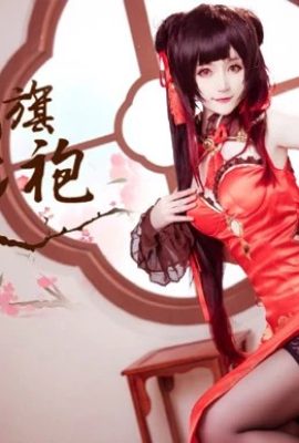 „Date A Live“ Tokisaki Kurumi Peach Blossom Cheongsam Cosplay (CN: Yui Goldfish) (9P)