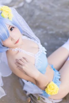 „Re: Leben in einer anderen Welt als Null“ Rem-Badeanzug-Cosplay (CN: 九九八XY) (9P)