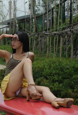 (Modellentwicklung) Koreanisches Model – JISU-Brille, Schönheitsfoto im Freien ohne heiliges Licht, Wohlfahrtsbild 06 (109P)