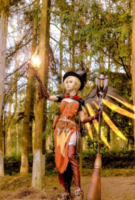 Shimada Bear-Overwatch Halloween-Bild Angel Slim Witch COS Spielfilm Angela Ziegler