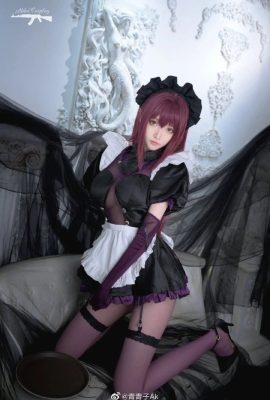 FGO Scathach cos Handwerksmeister Fan Maid cn Qing Qingzi Ak (9P)