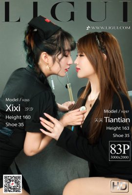 (Ligui Beauty Cab Series) 2021.03.12 „Twin Flowers-Super Care“ Xixi & Tiantian (84P)