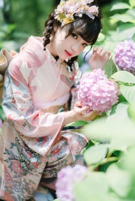 Hana Hana Hortensien-Kimono