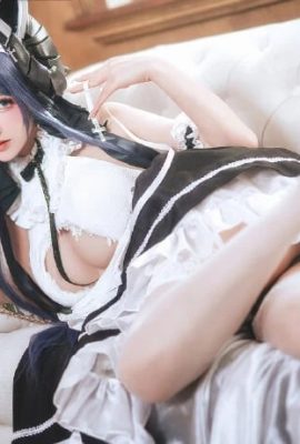 Azur Lane 5th Anniversary August Maid Cosplay, Sweet White Silk CN Thousand Cats Bo He (14P)